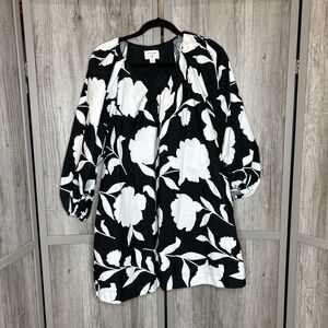 Kate Spade x Target Mini Dress Black and White Poplin Floral Size S